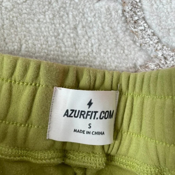 AzurFit Lounge Set Sweat Shorts and Crop Tank Matcha Green Size Small - Picture 7 of 8